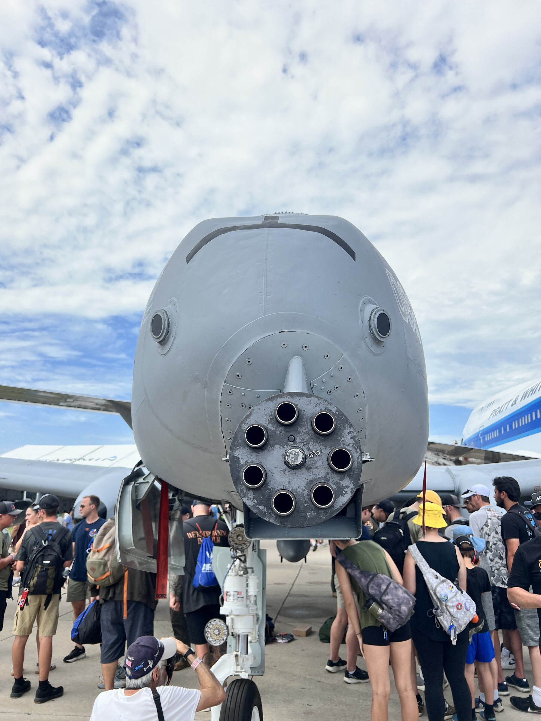 A-10 Thunderbolt II head-on, GAU-8 centered