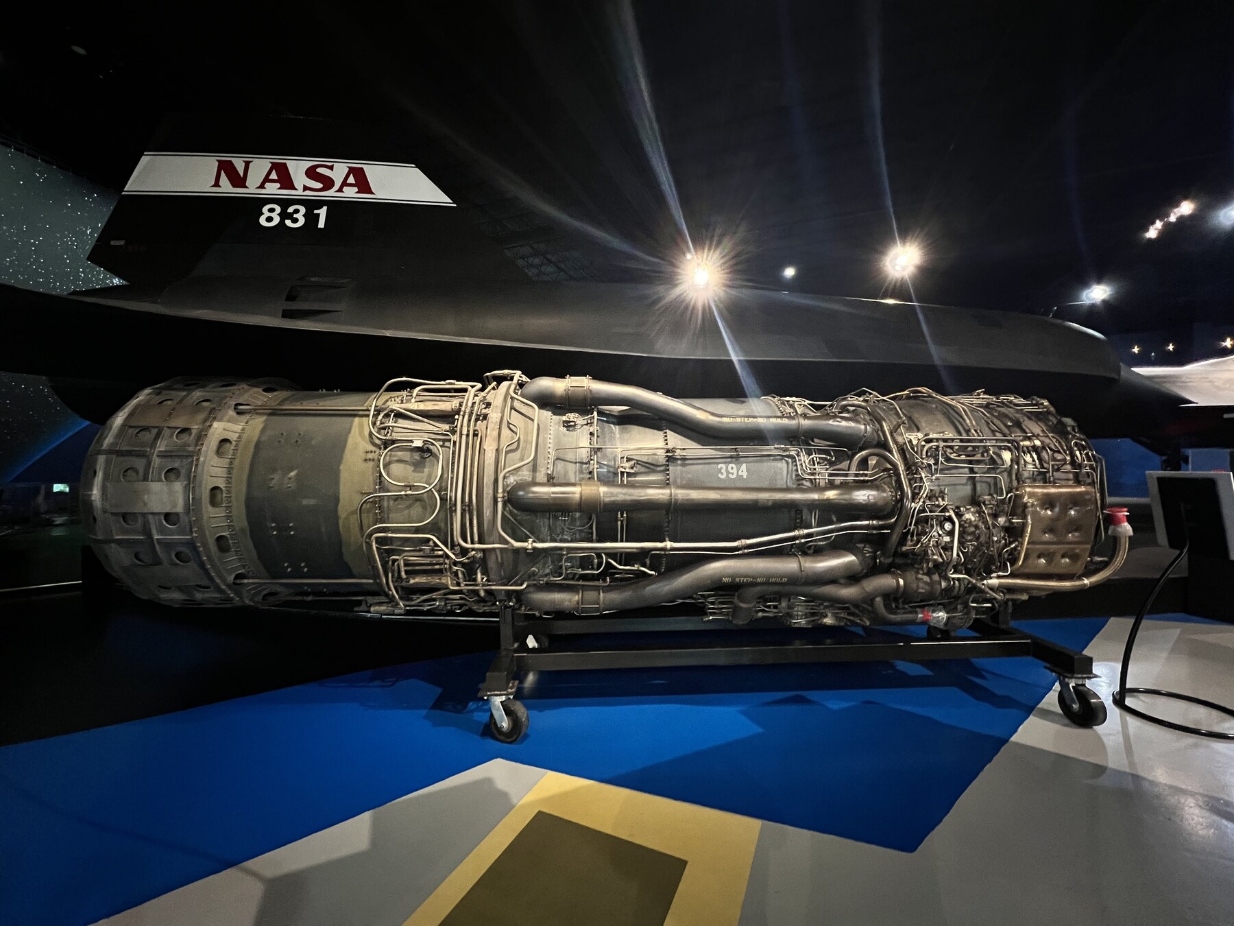 Pratt & Whitney J58 engine, beside SR-71