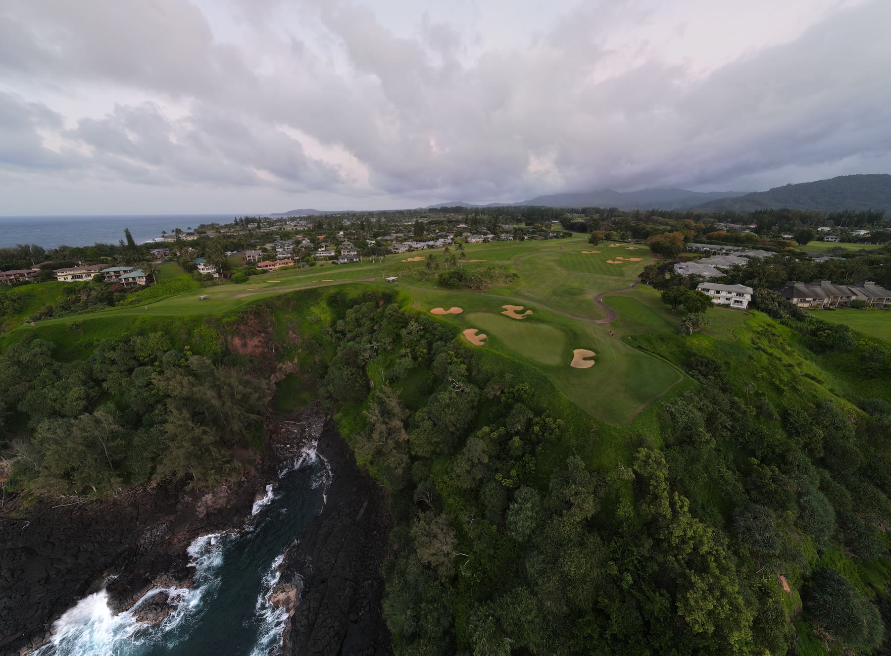 Coastal golf course at Kauai