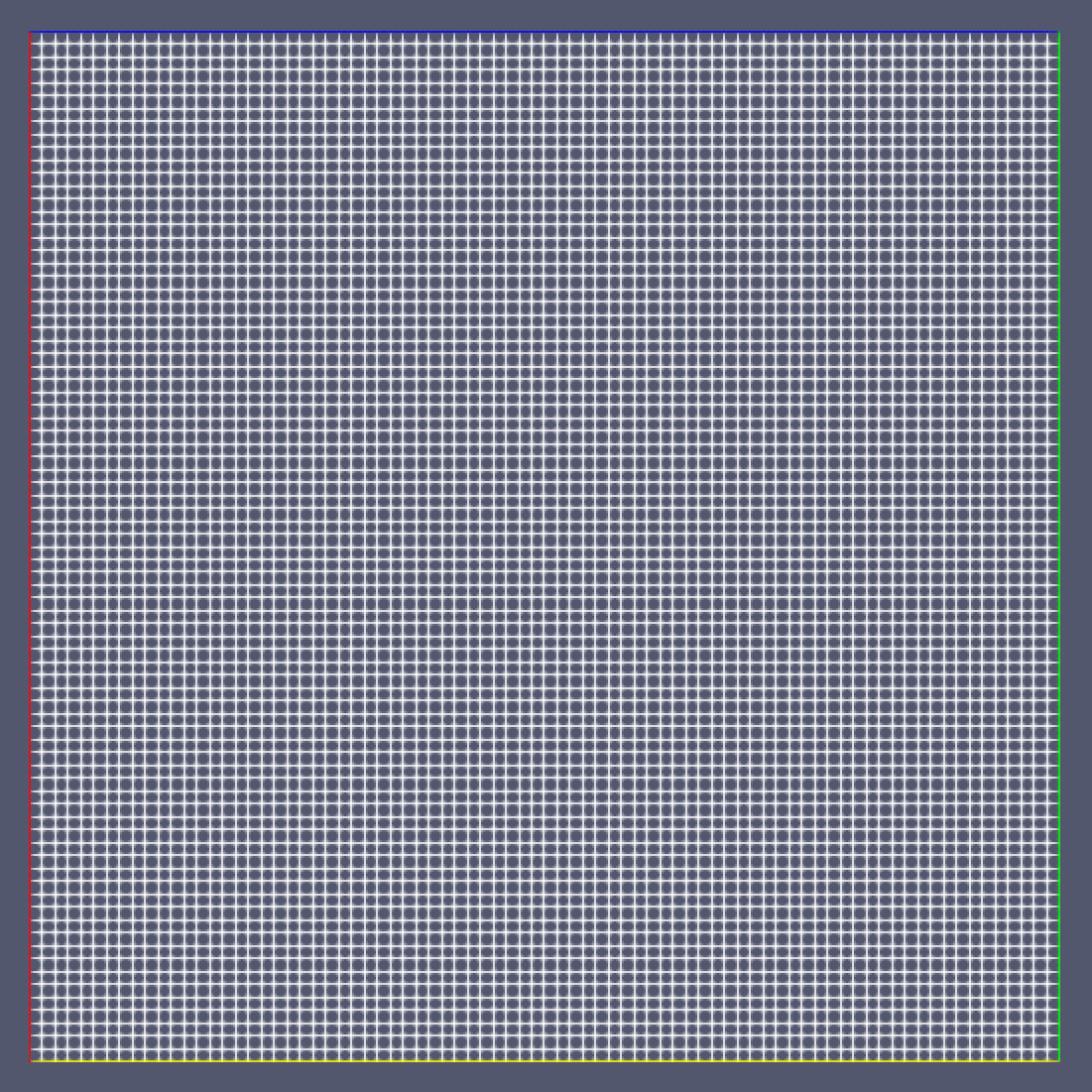 Lid-driven cavity Re=10k — structured block mesh, square domain, refined near walls